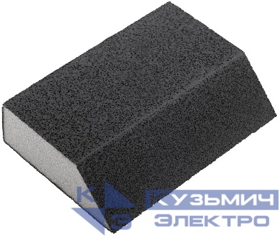 Губка шлифовальная угловая 100х70х25мм Р 360 средняя жесткость алюм./оксидная FIT 38376