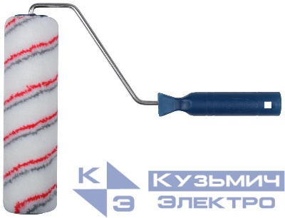 Валик полиакриловый со спиральными полосами каркасн.сист. диам.40/64мм ворс 12мм 230мм бел. FIT 02113