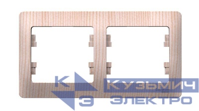 Рамка 2-м Glossa горизонт. сосна SE GSL001502