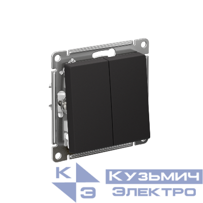 Выключатель 2-кл. AtlasDesign (сх. 5) 10А с самовозвратом механизм карбон SE ATN001017