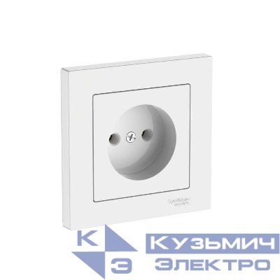 Розетка AtlasDesign 16А без заземл. быстрозажим. клем. в сборе бел. SE ATN000140S