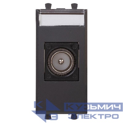 Розетка телевизионная одиночная TV 1мод. Avanti "Черный матовый" модульная DKC 4412501