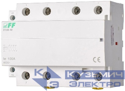 Контактор модульный ST100-40 4НО 9Вт 6мод. монтаж на DIN-рейку F&F EA13.001.017