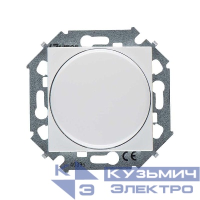 Механизм регулятора напряжения поворотно-нажимной электрон. переключатель 500Вт 230В Simon15 винт. зажим бел. 1591790-030