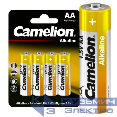 Элемент питания алкалиновый Normal Alkaline LR6 BL-4 LR6-BP4NR 1.5В (уп.4шт) Camelion 15122