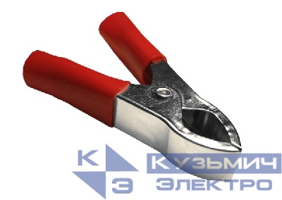 Зажим "крокодил", 10A, красный, L=53±5мм, NETKO Optima