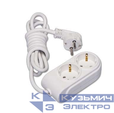 Удлинитель 2х10м с заземл. 16А IP20 защ. шторки Makel N2210083