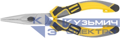 Тонконосы "Смарт" трехцветные прорезиненные ручки никелевое покрытие 160мм FIT 50667