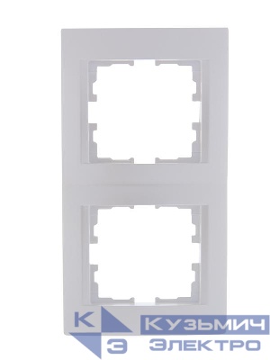 Рамка 2-м Karina вертикал. жемчуж./бел. перламутр LEZARD 707-3000-152