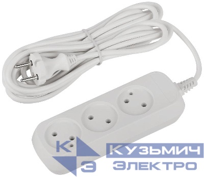 Удлинитель 3х5м без заземл. ПВС 2х0.75 UDL-10-350 Greenline Эра Б0065073