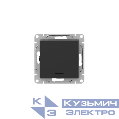 Выключатель 1-кл. СП Эпика с подсветкой механизм черн. EKF UP1-SWB-14