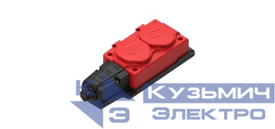 Колодка удлинителя 2-м 16А IP44 MultiSet 2P+E 250В каучук красн. SE MST4122RD