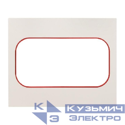 Рамка для розетки 2-м Стокгольм бел. с линией цвета красн. PROxima EKF EYM-G-304-20