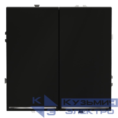 Переключатель проходной 2-кл. СП S70 10А с подсветкой механизм черн. матов. Voltum VLS020408