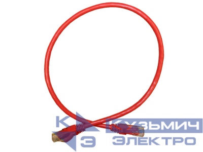 Патч-корд UTP4 cat.6, 3.0м, литой коннектор, красный, Netko CKC