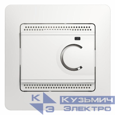 Термостат Glossa электронный для теплого пола с датчиком +5град.C +50град.C 10А в сборе бел. SchE GSL000138