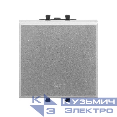 Выключатель модульный 1-кл. 2п 2мод. Avanti "Закаленная сталь" 16А IP20 сер. DKC 4404222