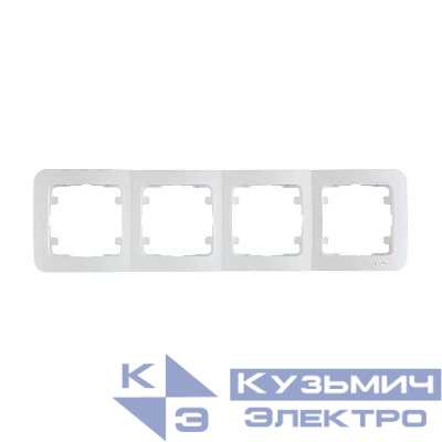 Рамка 4-м Lillium горизонт. бел. Makel 71039
