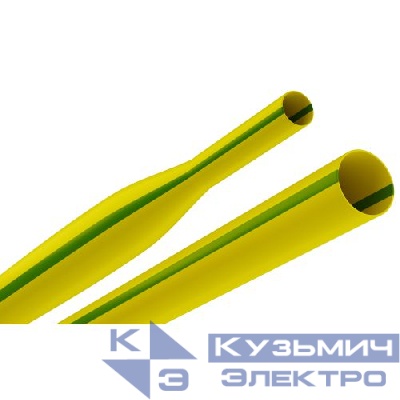 Трубка термоусадочная ТТУ нг-LS 16/8 1м желт./зел. (уп.25шт) Эра Б0067458