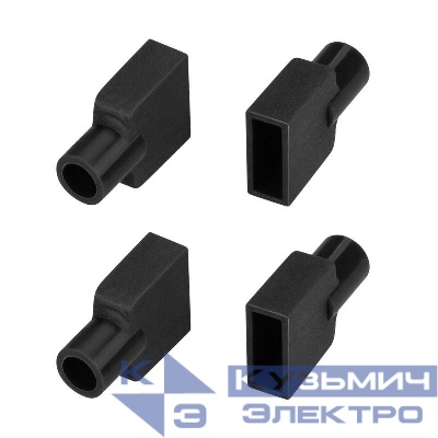 Заглушка WPH-FLEX-0612-SIDE BLACK с отверстием Силикон (комплект) Arlight 045910