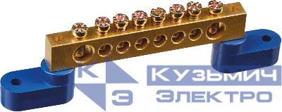 Шина нулевая на двух угловых изоляторах 8х12-8 Navigator 71177