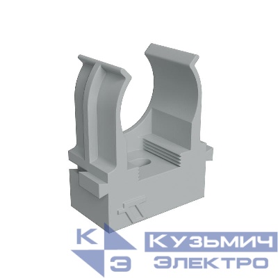 Крепеж-клипса для труб d20мм прямой монтаж сер. (уп.100шт) КМ LO67231
