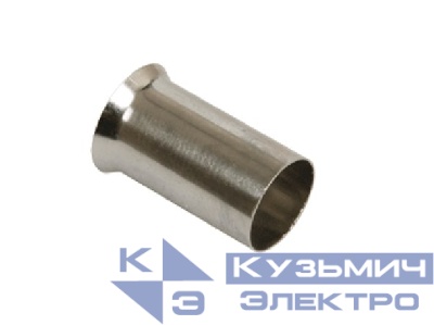 Штыревой втулочный кабельный наконечник EN 6010 (НШВ F=10мм) 6мм2, неизолированный, 100 шт, NETKO Optima