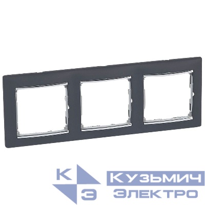 Рамка 3-м Valena ноктюрн./сер. штрих (DIY-упак.) IEK 696740