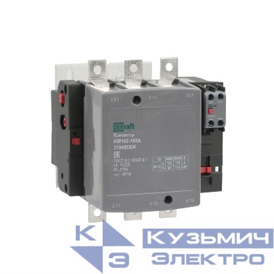 Контактор 185А 220В АС АС3 АС4 1НО+1НЗ КМ-102 DEKraft 21949DEK