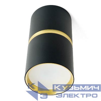 Светильник ML186 Barrel ZEN 35Вт GU10 230В MR16 потолочн. черн. зол. FERON 48639