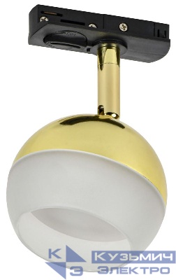 Светильник 4118 декоративный трековый поворотный GX53 золото IEK LT-USB0-4118-GX53-1-K22