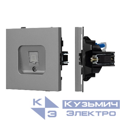 Розетка компьютерная SCT-TENDO-MPC1-PL-GR RJ45 кат.6 механизм Arlight 054105