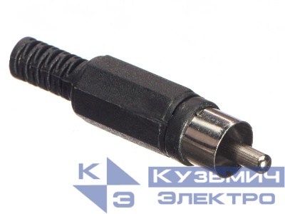 Штекер RCA черный, NETKO Optima