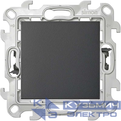 Переключатель 1-кл. 1п 2мод. СП Simon 24 10А IP20 Push&Go механизм графит Simon 2420201-038