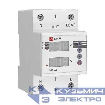 Реле напряжения и тока с дисплеем MRVA 25А PROxima EKF MRVA-25A