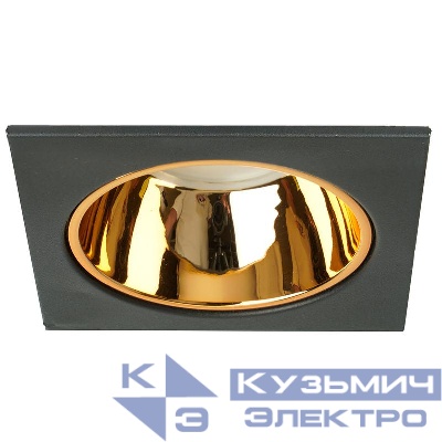 Светильник DL3112 G5.3 MR16 потолочн. встраив. черн. + зол. FERON 51409