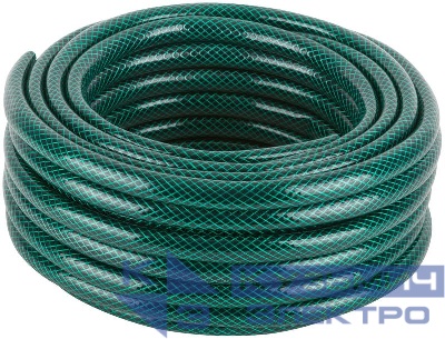 Шланг поливочный трехслойный армированный 1/2дюймх1.8ммх15м зел. КУРС 76304