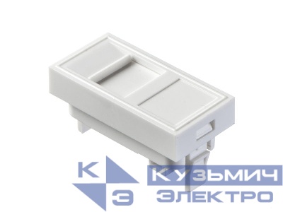 Вставка 45х22,5мм со шторкой для Кейстоуна RJ11, RJ45 "SB"