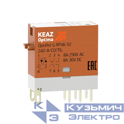 Реле промежуточное OptiRel G RP46-52-24D-8-CO-S/TIL КЭАЗ 281055
