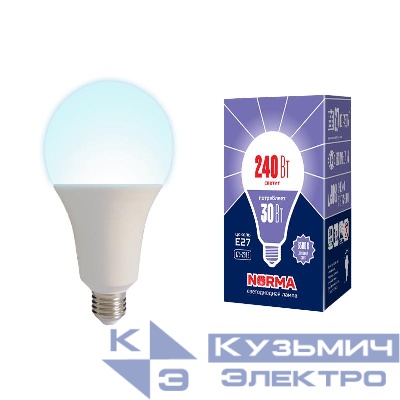 Лампа светодиодная LED-A95-30W/6500K/E27/FR/NR Norma 30Вт матовая 6500К холод. бел. E27 (упак. картон) Volpe UL-00005606