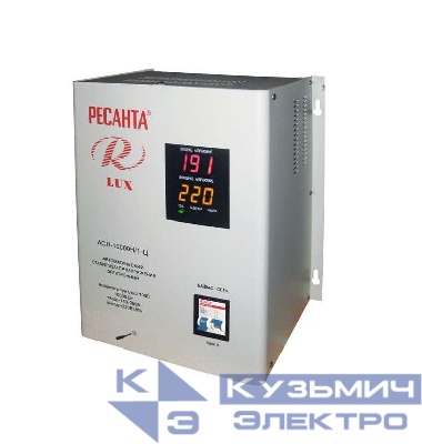 Стабилизатор напряжения АСН-10000 Н/1-Ц Lux 1ф 10кВт IP20 Ресанта 63/6/18