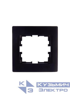 Рамка 1-м Karina горизонт. черн. бархат LEZARD 707-4200-146