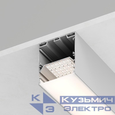 Профиль накладной/подвесной CAB265 75х75 L2000 в комплекте 2 заглушки 4 крепежа алюм. серебр. FERON 10376