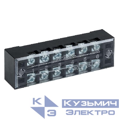 Терминал клеммный TB-2506 до 2.5кв.мм 25А 6 клеммных пар EKF tb-2506