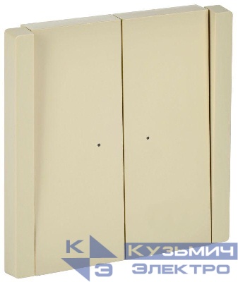 Выключатель 2-кл. СП FORTE&PIANO 10А FP406 с индикацией ваниль IEK FP-V20-1-10-1-K10