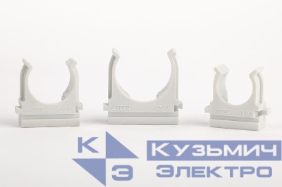 Держатель для труб (клипса) d20мм для монтажн. пистолета пластик Ruvinil К01220