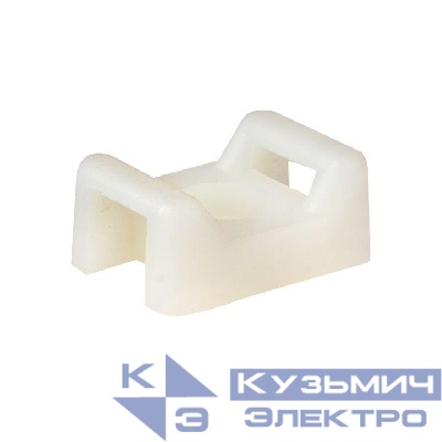 Площадка под хомуты (22х16) с монтажным отверстием М4 бел. (уп.100шт) PROxima EKF pmo-22-16-w