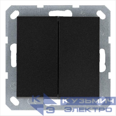 Переключатель перекрестный 2-кл. 10А IP20 механизм антрацит Jasmart G3014B