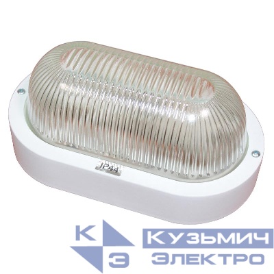 Светильник НБО 23-60-005 "Фарпласт" овал 1х60Вт E27 IP44 корпус бел. Элетех 1005500599