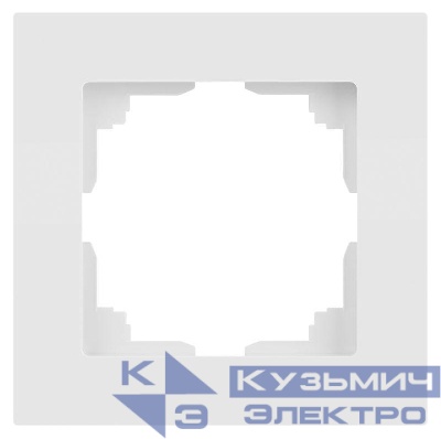 Рамка 1-м СП Accent 6-501-01М бел. матов. Intro Б0063730